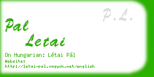 pal letai business card